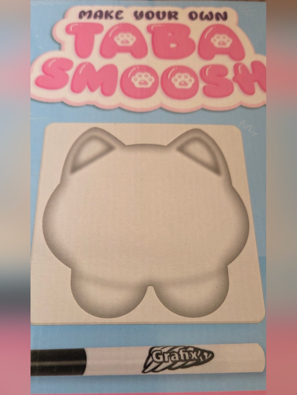 Make Your Own Taba Smoosh Kit Pastel Glitter Cat Design NIB - Picture 3 of 10